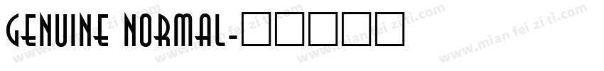 GENUINE NORMAL字体转换
